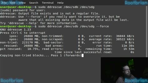 ddrescue clone drive boot usb